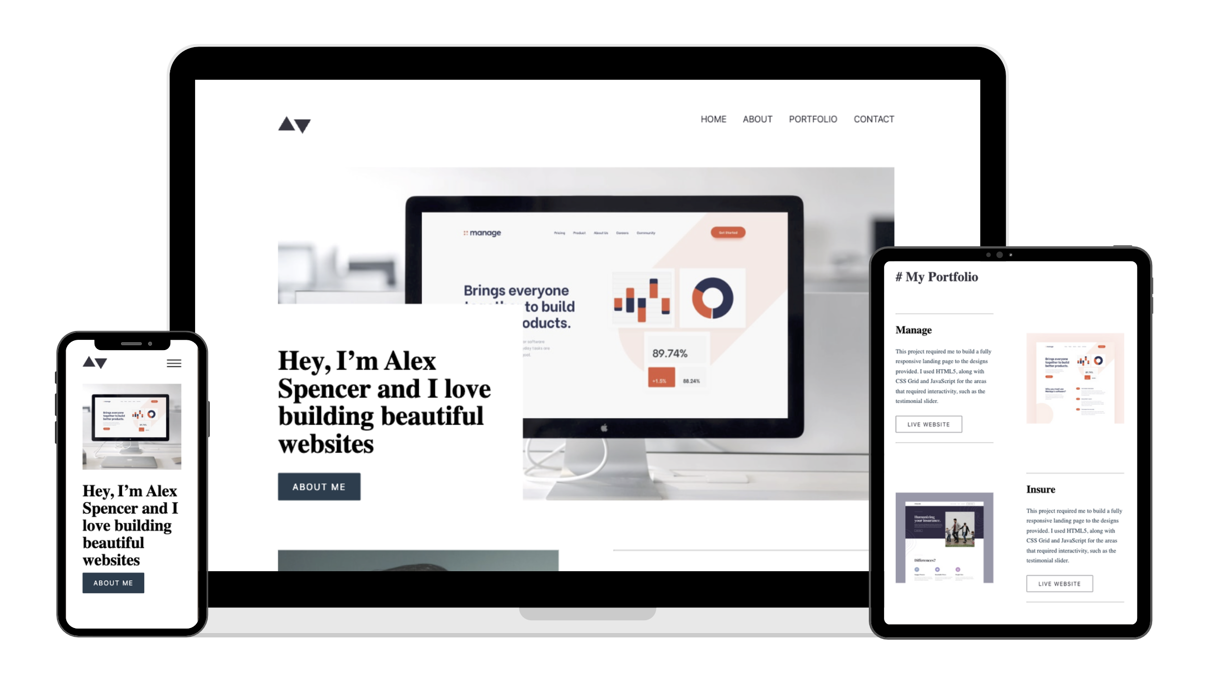 minimalist portfolio website